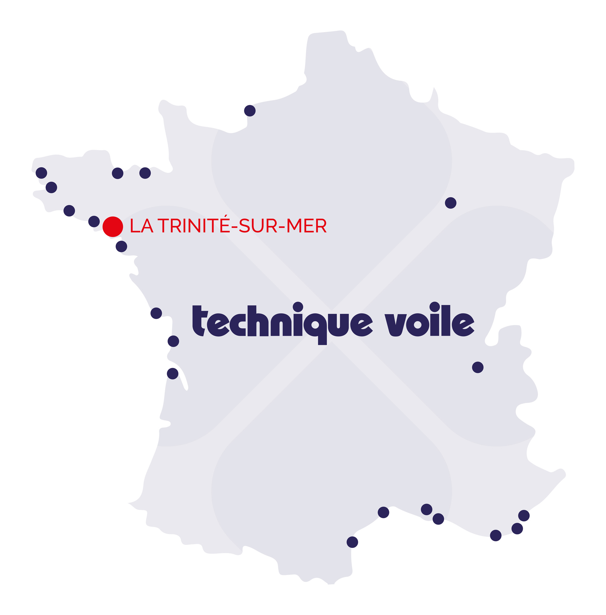 Technique Voile France Map